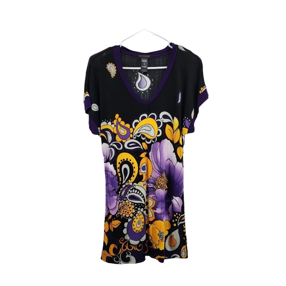 Custo Barcelona Women's Short Sleeves Paisley Tunic Top - S